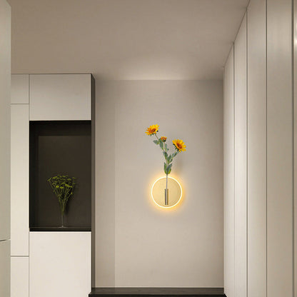 Modern Minimalist Round Oval Cylinder Iron Acrylic LED Wall Sconce Lamp For Bedroom