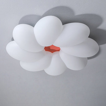 Modern Minimalist Kids Petal Surround Iron PLA LED Flush Mount Ceiling Light For Bedroom