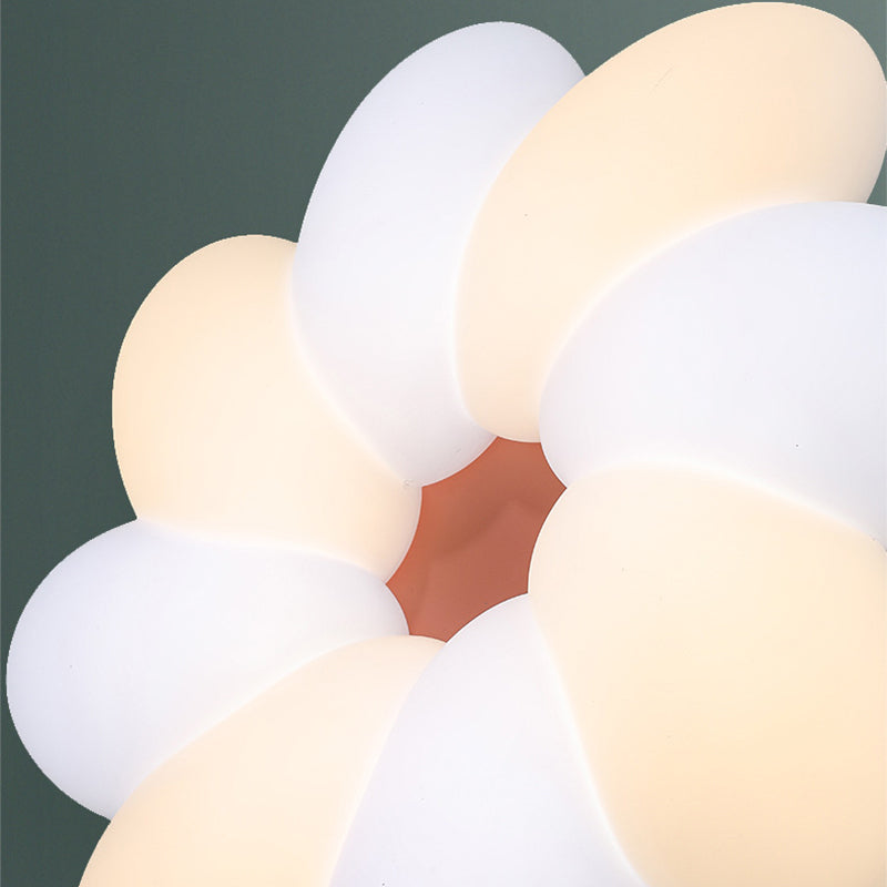 Modern Minimalist Kids Petal Surround Iron PLA LED Flush Mount Ceiling Light For Bedroom