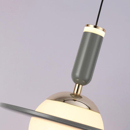 مصباح LED حديث بسيط على شكل كوكب أسطواني دائري من الألومنيوم والأكريليك لغرفة النوم 
