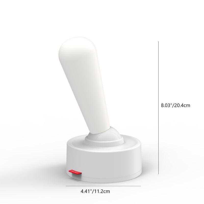 Modern Minimalist Oval Handle Toggle Cylinder Base ABS Silicone LED Table Lamp For Bedroom