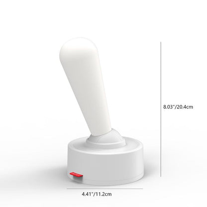 Modern Minimalist Oval Handle Toggle Cylinder Base ABS Silicone LED Table Lamp For Bedroom