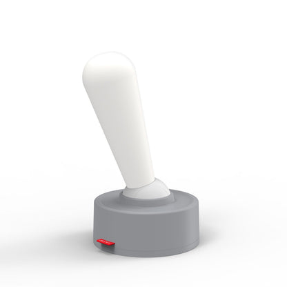 Modern Minimalist Oval Handle Toggle Cylinder Base ABS Silicone LED Table Lamp For Bedroom