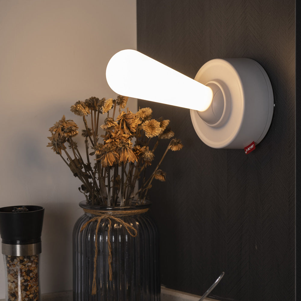 Modern Minimalist Oval Handle Toggle Cylinder Base ABS Silicone LED Table Lamp For Bedroom