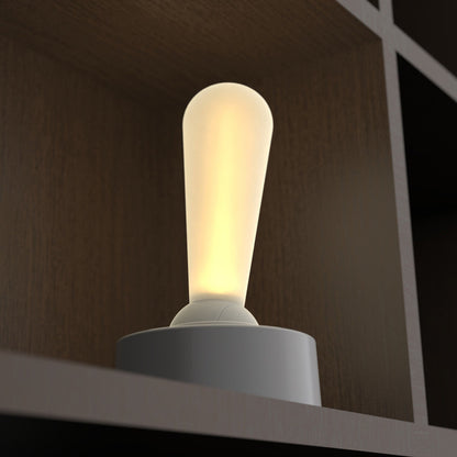 Modern Minimalist Oval Handle Toggle Cylinder Base ABS Silicone LED Table Lamp For Bedroom