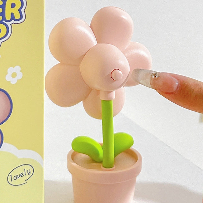 Contemporary Creative Cute Flower Round Table Base ABS PC LED Table Lamp For Bedroom
