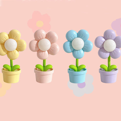 Contemporary Creative Cute Flower Round Table Base ABS PC LED Table Lamp For Bedroom
