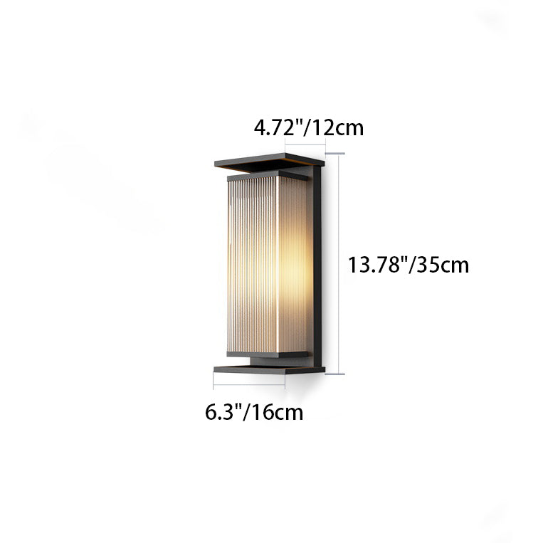 Modern Minimalist Solar Waterproof Rectangle Stripe Stainless Steel PC LED Outdoor Wall Sconce Lamp For Garden
