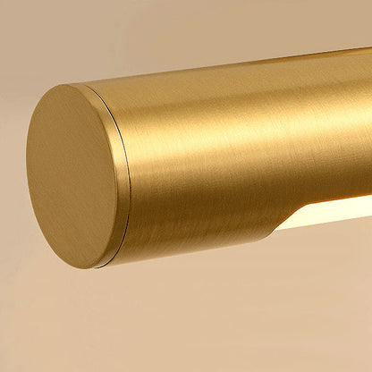 Contemporary Scandinavian Cylinder Ball Disc Base Full Brass LED Vanity Light Mirror Front Wall Sconce Lamp For Bathroom