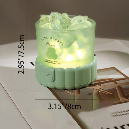 Modern Minimalist Cylinder Round Gravel ABS Glass LED Table Lamp For Bedroom
