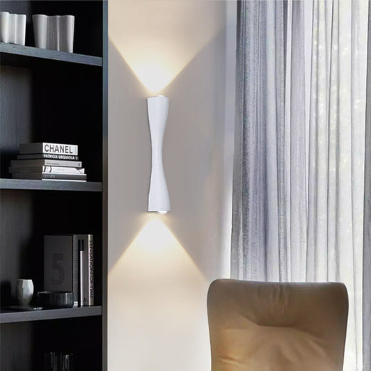 Contemporary Scandinavian Waterproof Cylinder Dumbbell Aluminum LED Wall Sconce Lamp For Living Room