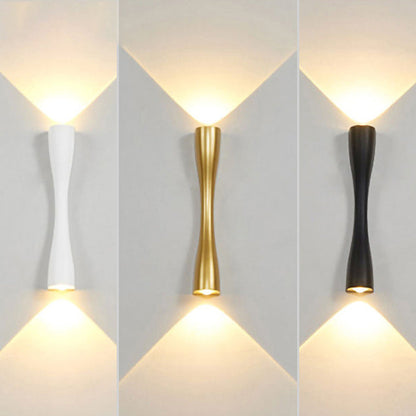 Contemporary Scandinavian Waterproof Cylinder Dumbbell Aluminum LED Wall Sconce Lamp For Living Room
