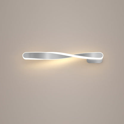 Modern Minimalist Long Oval Spiral Aluminum Silicone LED Wall Sconce Lamp For Living Room