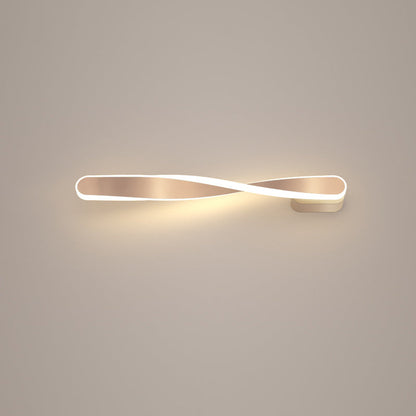 Modern Minimalist Long Oval Spiral Aluminum Silicone LED Wall Sconce Lamp For Living Room