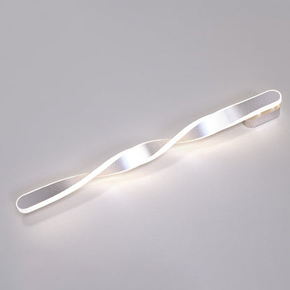 Modern Minimalist Long Oval Spiral Aluminum Silicone LED Wall Sconce Lamp For Living Room