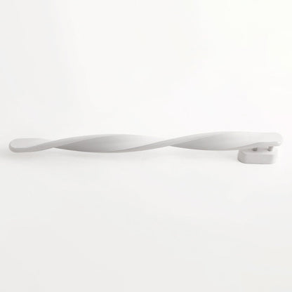 Modern Minimalist Long Oval Spiral Aluminum Silicone LED Wall Sconce Lamp For Living Room
