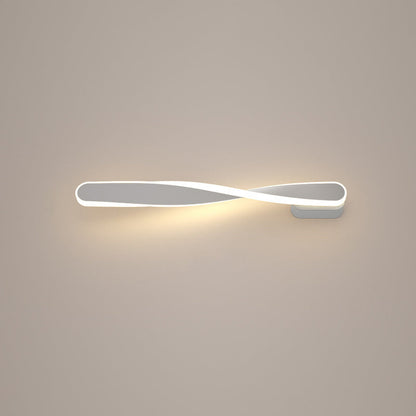 Modern Minimalist Long Oval Spiral Aluminum Silicone LED Wall Sconce Lamp For Living Room