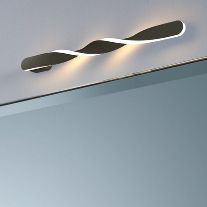 Modern Minimalist Long Oval Spiral Aluminum Silicone LED Wall Sconce Lamp For Living Room