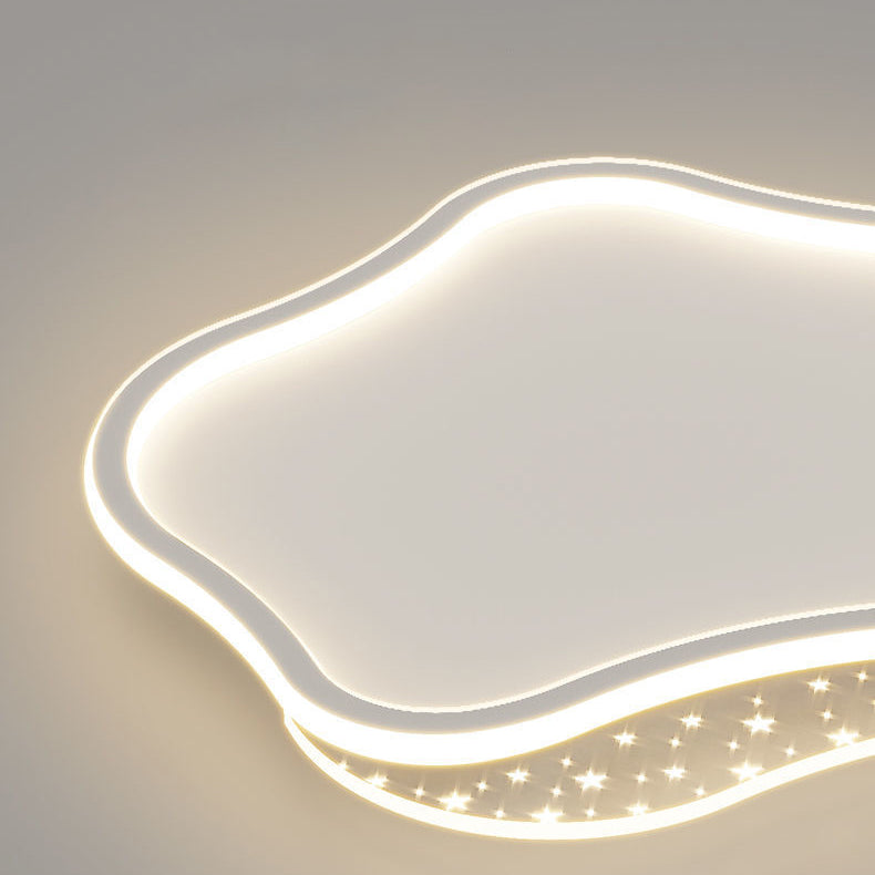 Contemporary Scandinavian Cloud Star Ball Hardware Acrylic LED Flush Mount Ceiling Light For Bedroom