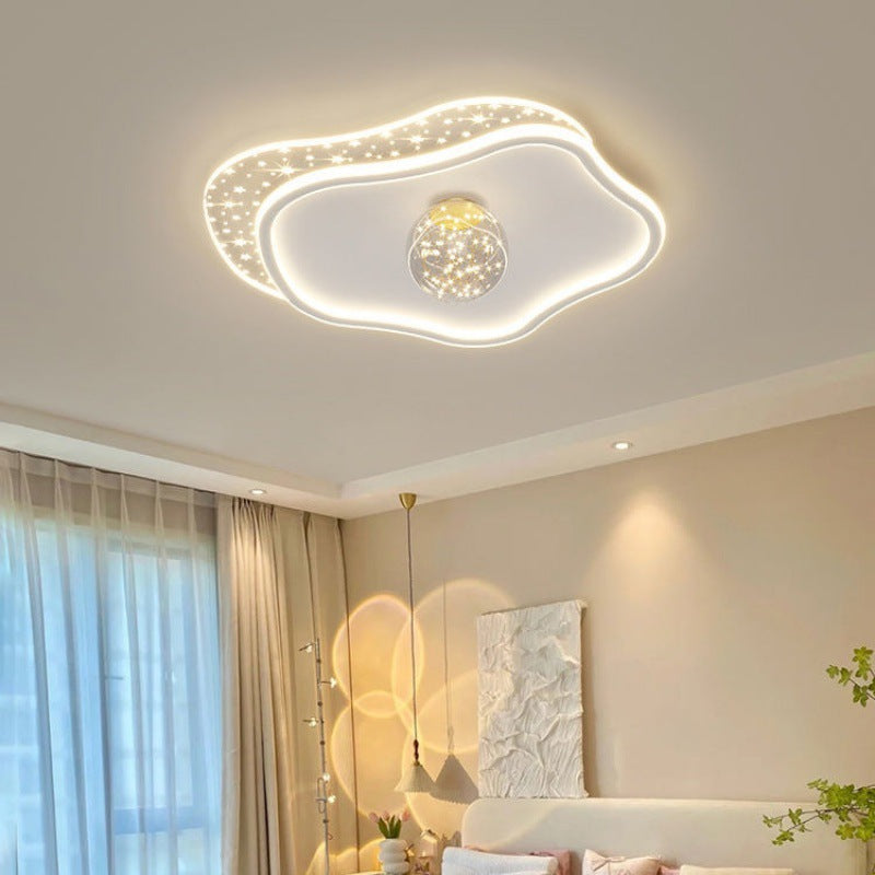 Contemporary Scandinavian Cloud Star Ball Hardware Acrylic LED Flush Mount Ceiling Light For Bedroom