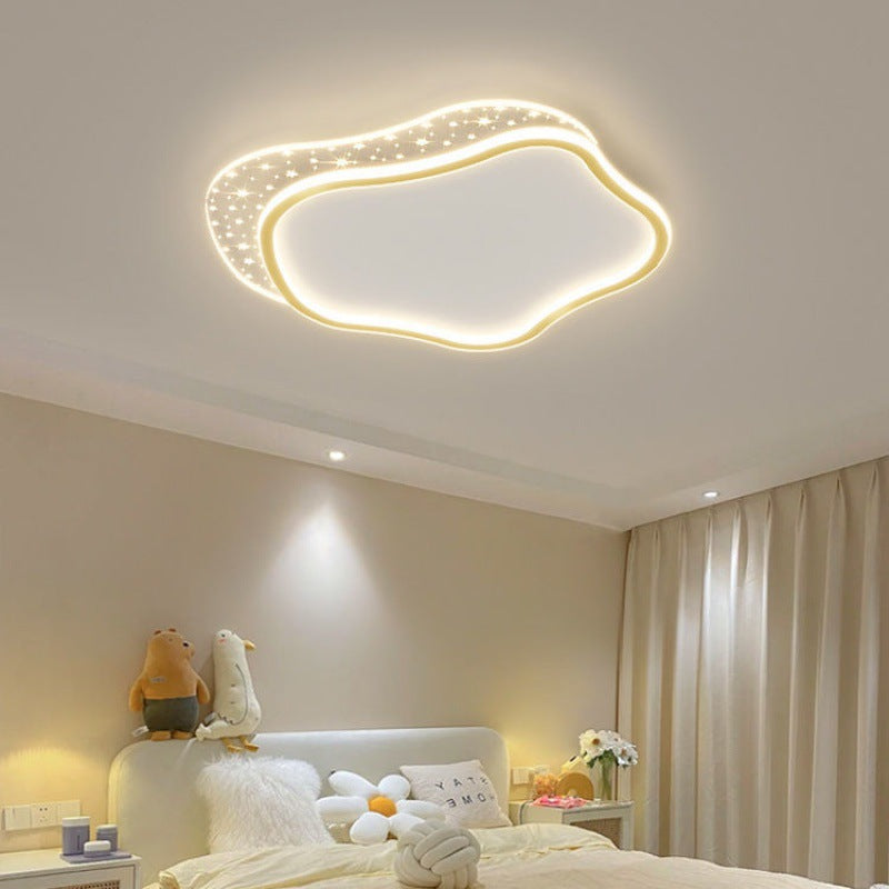Contemporary Scandinavian Cloud Star Ball Hardware Acrylic LED Flush Mount Ceiling Light For Bedroom