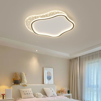 Contemporary Scandinavian Cloud Star Ball Hardware Acrylic LED Flush Mount Ceiling Light For Bedroom