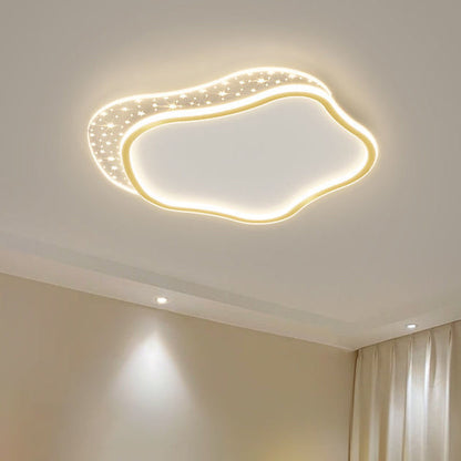 Contemporary Scandinavian Cloud Star Ball Hardware Acrylic LED Flush Mount Ceiling Light For Bedroom