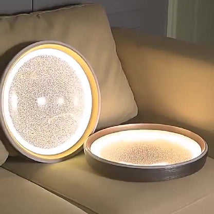 Modern Luxury Round Star Iron Aluminum Acrylic LED Flush Mount Ceiling Light For Bedroom