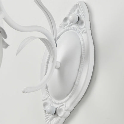Contemporary Creative Flower Branch Iron Glass 1/2 Light Wall Sconce Lamp For Living Room