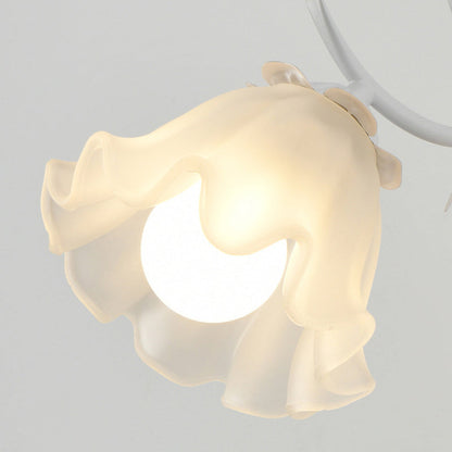 Contemporary Creative Flower Branch Iron Glass 1/2 Light Wall Sconce Lamp For Living Room