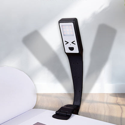 Contemporary Creative Rectangle Smiley Plastic LED Table Lamp Book Clip Lamp For Bedroom