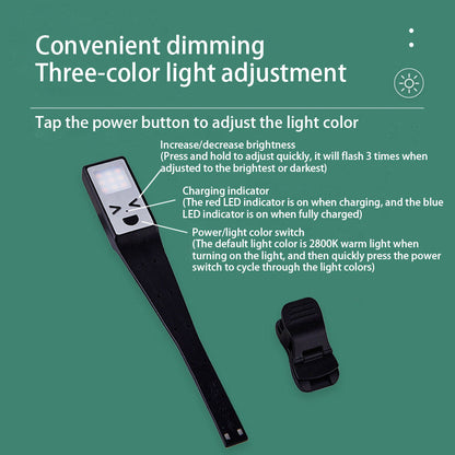 Contemporary Creative Rectangle Smiley Plastic LED Table Lamp Book Clip Lamp For Bedroom