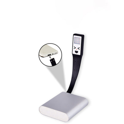 Contemporary Creative Rectangle Smiley Plastic LED Table Lamp Book Clip Lamp For Bedroom