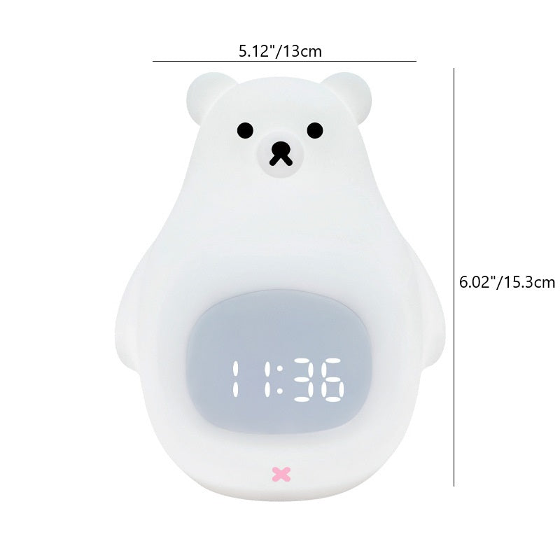 Contemporary Creative Cartoon Kids Bear ABS Silicone PC LED Table Lamp For Bedroom