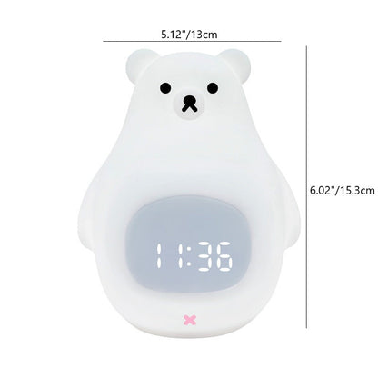 Contemporary Creative Cartoon Kids Bear ABS Silicone PC LED Table Lamp For Bedroom