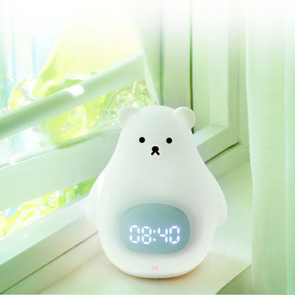 Contemporary Creative Cartoon Kids Bear ABS Silicone PC LED Table Lamp For Bedroom