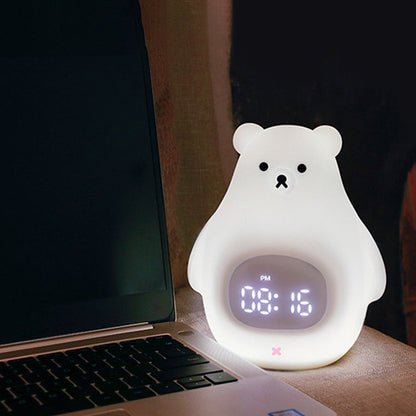 Contemporary Creative Cartoon Kids Bear ABS Silicone PC LED Table Lamp For Bedroom