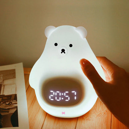 Contemporary Creative Cartoon Kids Bear ABS Silicone PC LED Table Lamp For Bedroom