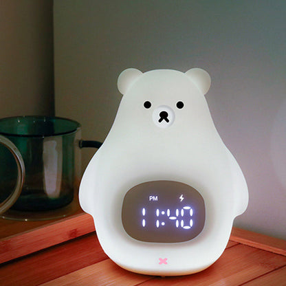 Contemporary Creative Cartoon Kids Bear ABS Silicone PC LED Table Lamp For Bedroom