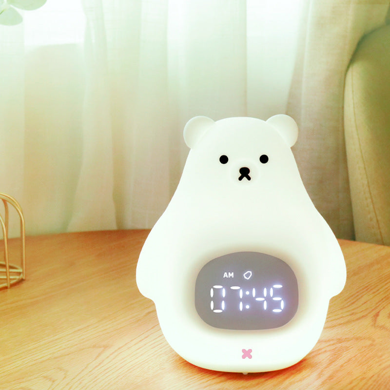 Contemporary Creative Cartoon Kids Bear ABS Silicone PC LED Table Lamp For Bedroom