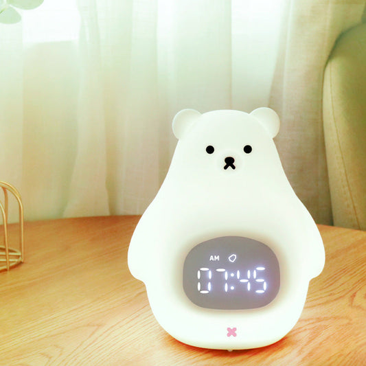 Contemporary Creative Cartoon Kids Bear ABS Silicone PC LED Table Lamp For Bedroom
