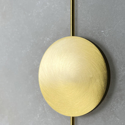 Contemporary Scandinavian Round Oval Iron Marble LED Wall Sconce Lamp For Living Room