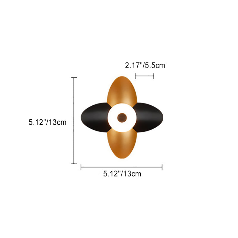Modern Minimalist Waterproof Plum Blossom Die-Cast Aluminum Acrylic LED Wall Sconce Lamp For Living Room