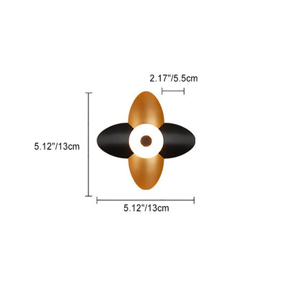 Modern Minimalist Waterproof Plum Blossom Die-Cast Aluminum Acrylic LED Wall Sconce Lamp For Living Room