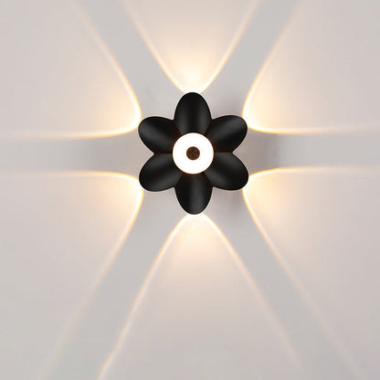 Modern Minimalist Waterproof Plum Blossom Die-Cast Aluminum Acrylic LED Wall Sconce Lamp For Living Room