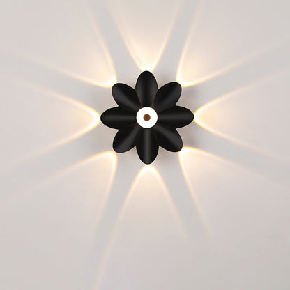 Modern Minimalist Waterproof Plum Blossom Die-Cast Aluminum Acrylic LED Wall Sconce Lamp For Living Room