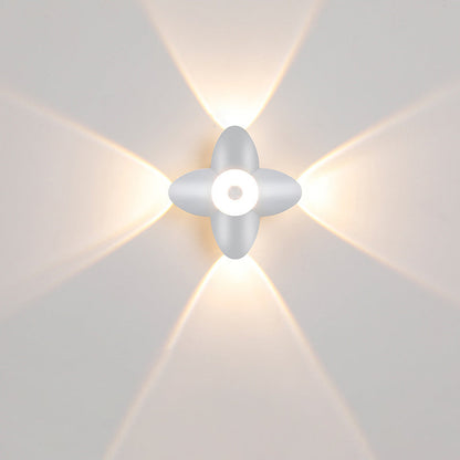 Modern Minimalist Waterproof Plum Blossom Die-Cast Aluminum Acrylic LED Wall Sconce Lamp For Living Room