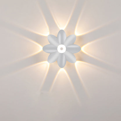 Modern Minimalist Waterproof Plum Blossom Die-Cast Aluminum Acrylic LED Wall Sconce Lamp For Living Room