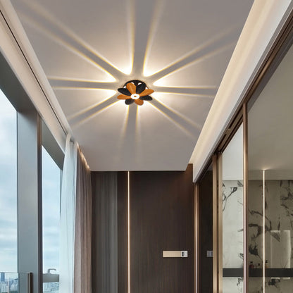 Modern Minimalist Waterproof Plum Blossom Die-Cast Aluminum Acrylic LED Wall Sconce Lamp For Living Room