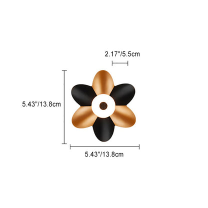 Modern Minimalist Waterproof Plum Blossom Die-Cast Aluminum Acrylic LED Wall Sconce Lamp For Living Room